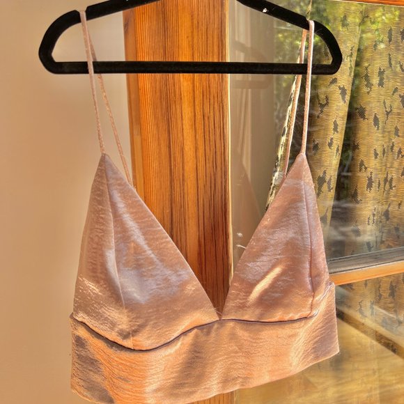 Silky Shiny Blush Bralette, Medium - Picture 4 of 12